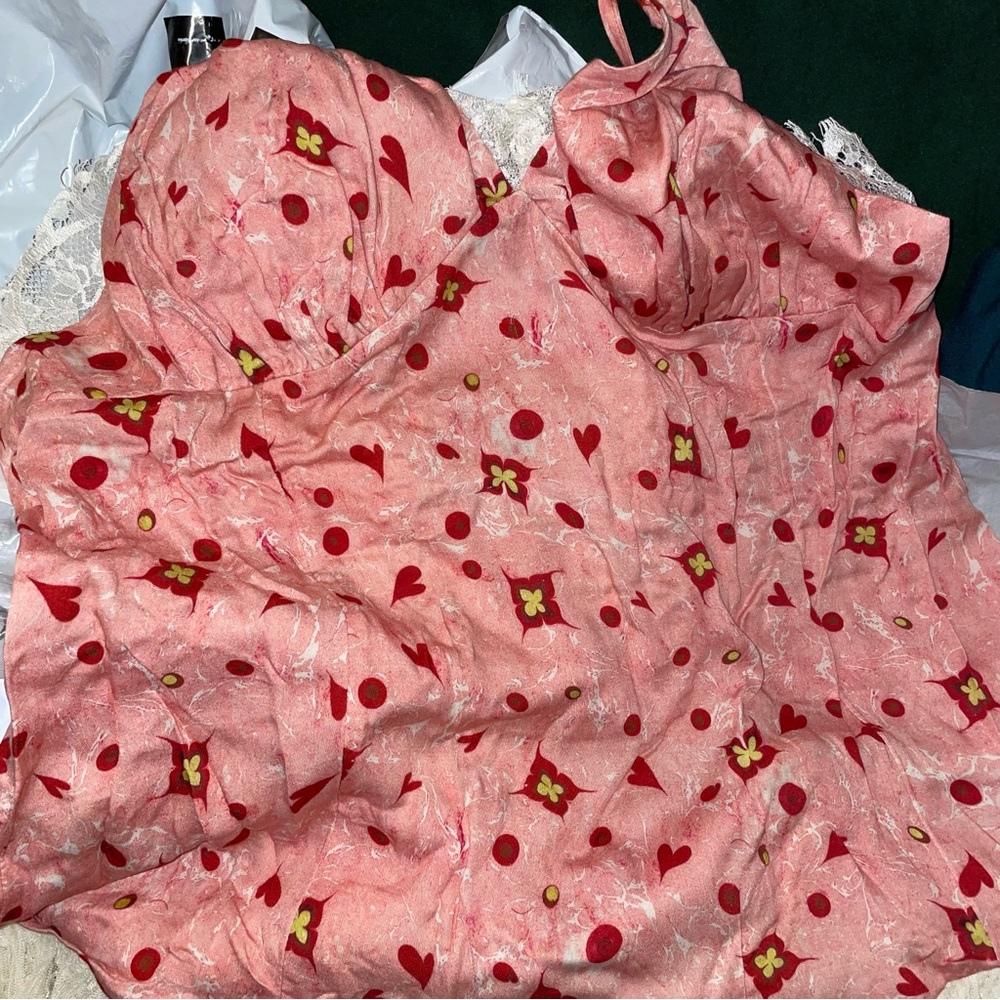 (NWT) Anthropologie GÜLHATUN AYDIN Sweetheart Mini Sleep Dress Nightgown. - Picture 5 of 9